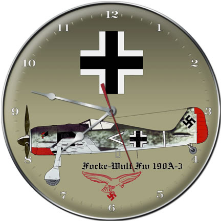 Focke Wulf FW 190A-3 Collectible Wall Clock